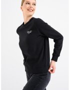 Tommy Jeans Bluza de trening din bumbac cu decolteu la baza gatului - Negru