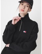 Tommy Jeans Bluza de trening lejera cu fenta cu fermoar