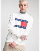 Tommy Jeans Bluza de trening regular fit cu logo supradimensionat - Alb
