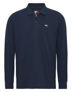 Tommy Jeans Bluza polo de bumbac organic cu logo - Bleumarin