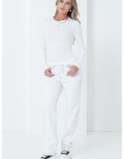 Tommy Jeans Bluza slim fit cu broderie logo discreta - Alb/Alb murdar