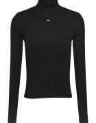 Tommy Jeans Bluza slim fit din amestec de bumbac - Negru
