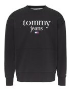 Tommy Jeans Bluza sport din amestec de bumbac organic cu logo brodat - Negru