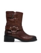 Tommy Jeans Botine dama din piele naturala - Maro