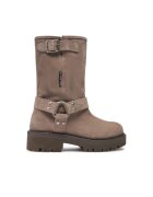 Tommy Jeans Botine dama - piele naturala - gri
