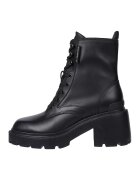Tommy Jeans Botine de piele cu toc masiv - Negru