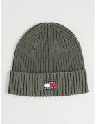 Tommy Jeans Caciula striata din bumbac organic Heritage - Verde feriga