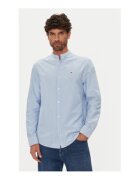 Tommy Jeans Camasa barbati - Albastru deschis - 100% bumbac - Albastru deschis