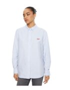 Tommy Jeans Camasa dama - bumbac organic - albastru deschis -