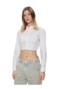 Tommy Jeans Camasa dama - bumbac/poliester - alb -