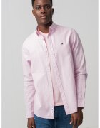 Tommy Jeans Camasa de bumbac organic si in - Roz pal