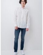 Tommy Jeans Camasa din amestec de bumbac organic - Alb