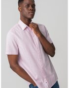 Tommy Jeans Camasa din bumbac organic si in cu dungi - Roz pastel deschis