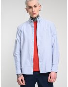 Tommy Jeans Camasa regular fit cu guler fixat cu nasturi - Albastru lavanda