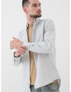 Tommy Jeans Camasa slim fit cu model in dungi - Negru stins/Alb murdar