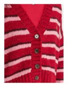 Tommy Jeans Cardigan de dama - Rosu - 69% acril reciclat - 23% poliester reciclat - 8% lana de alpaca -