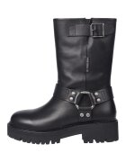 Tommy Jeans Cizme biker medii de piele - Negru