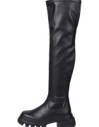 Tommy Jeans Cizme de piele ecologica - inalte peste genunchi - Negru
