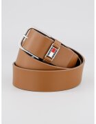 Tommy Jeans Curea din piele cu inchidere cu catarama - Maro cognac