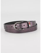 Tommy Jeans Curea ingusta de piele - Negru