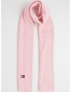Tommy Jeans Fular striat din bumbac organic Heritage - Roz pastel