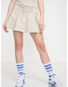 Tommy Jeans Fusta din bumbac cu pliuri - Maro nisip
