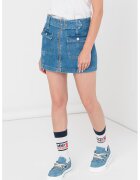 Tommy Jeans Fusta mini de denim cu buzunare aplicate - Albastru prafuit