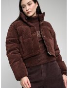 Tommy Jeans Geaca crop cu fermoar - Maro scortisoara