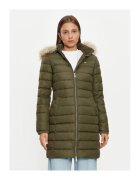 Tommy Jeans Geaca de puf dama verde - fabricata din material usor