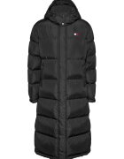 Tommy Jeans Geaca matlasata cu umplutura de puf si gluga - Negru