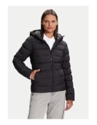 Tommy Jeans Geaca umpluta cu puf pentru femei - Negru - 100% poliester reciclat -