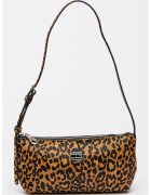 Tommy Jeans Geanta de piele cu par scurt - cu bareta de umar si model Must - Negru/Maro