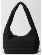 Tommy Jeans Geanta hobo din material textil cu bareta fixa de umar - Negru