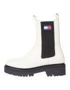 Tommy Jeans Ghete Chelsea de piele - Negru/Alb murdar