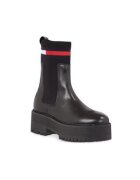 Tommy Jeans Ghete dama - piele naturala - Maro