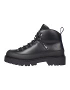 Tommy Jeans Ghete de piele cu talpa aderenta - Negru
