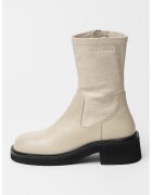 Tommy Jeans Ghete din piele cu fermoar - Negru/Crem