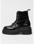 Tommy Jeans Ghete din piele cu talpa flatform - Negru