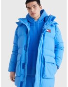 Tommy Jeans Graca bufanta cu model matlasat si buzunare aplicate - Albastru pastel