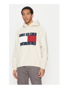 Tommy Jeans Hanorac barbati - bej - bumbac 78% - poliester reciclat