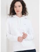 Tommy Jeans Hanorac cu buzunar kangaroo - Alb
