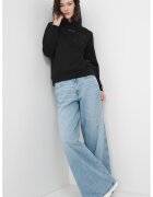 Tommy Jeans Hanorac cu buzunar kangaroo si detaliu logo - Negru