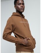 Tommy Jeans Hanorac din amestec de bumbac cu logo brodat - Maro camel