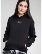 Tommy Jeans Hanorac lejer cu buzunar kangaroo - Negru