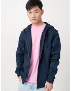 Tommy Jeans Hanorac regular fit cu fermoar si logo - Bleumarin