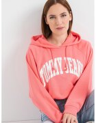 Tommy Jeans Hanorac relaxed fit cu maneci raglan si imprimeu - Alb/Fucsia