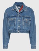 Tommy Jeans Jacheta crop de denim cu maneci cazute - Albastru