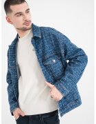 Tommy Jeans Jacheta din denim cu imprimeu - Albastru inchis