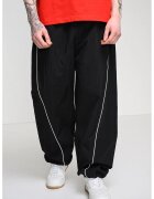 Tommy Jeans Pantaloni relaxed fit cu snur in talie - Alb/Negru