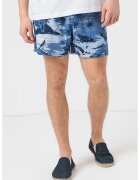 Tommy Jeans Pantaloni scurti din amestec de in Hawaiian - Albastru inchis/Albastru
